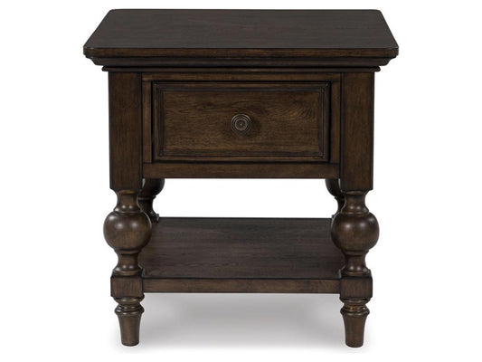 Signature Design by Ashley - Veramond Square End Table in Dark Brown - T694-2 veiw 1