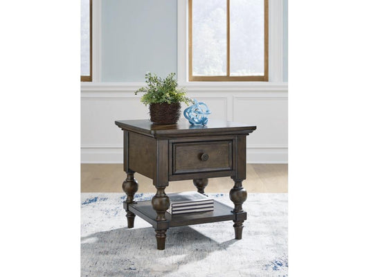 Signature Design by Ashley - Veramond Square End Table in Dark Brown - T694-2 veiw 2