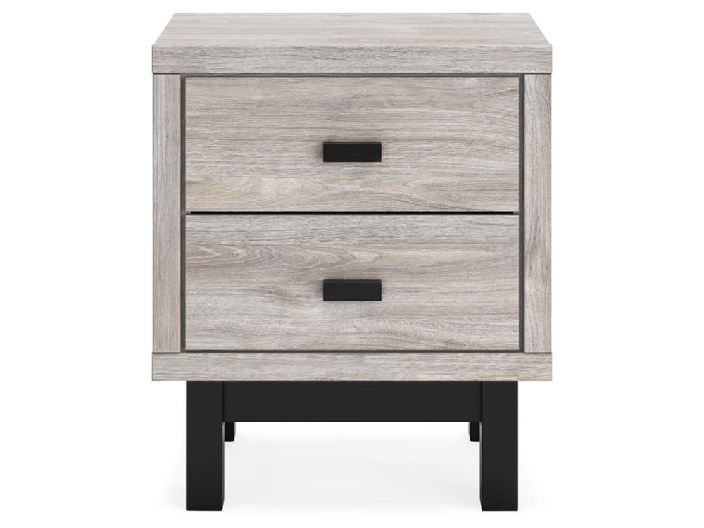 Signature Design by Ashley - Vessalli Two Drawer Night Stand in Gray - B1036-92 veiw 1
