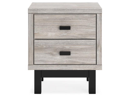 Signature Design by Ashley - Vessalli Two Drawer Night Stand in Gray - B1036-92 veiw 1