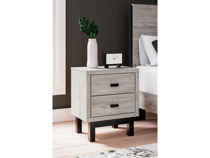 Signature Design by Ashley - Vessalli Two Drawer Night Stand in Gray - B1036-92 veiw 2