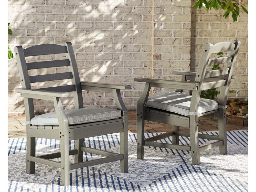 Signature Design by Ashley - Visola Arm Chair With Cushion (Set of 2) in Gray - P802-601A veiw 2