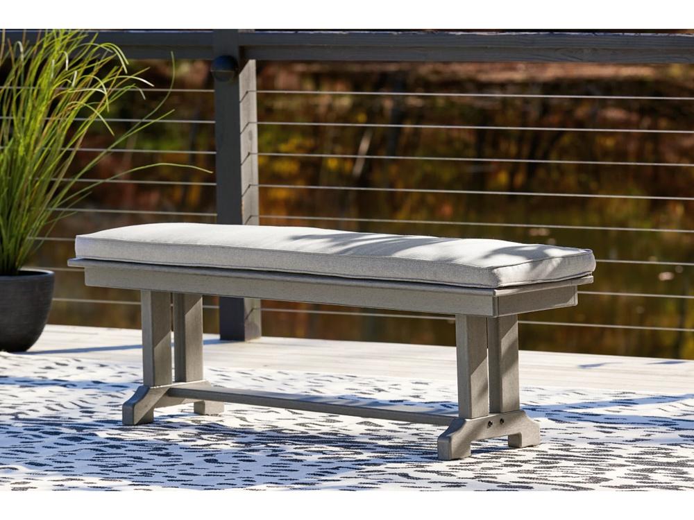 Signature Design by Ashley - Visola Bench With Cushion in Gray - P802-600 veiw 2