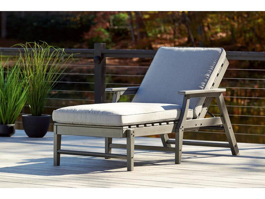 Signature Design by Ashley - Visola Chaise Lounge With Cushion in Gray - P802-815 veiw 2
