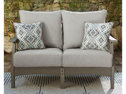 Signature Design by Ashley - Visola Outdoor Loveseat w/Cushion in Gray - P802-835 veiw 2