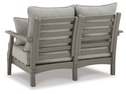 Signature Design by Ashley - Visola Outdoor Loveseat w/Cushion in Gray - P802-835 veiw 3