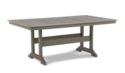 Signature Design by Ashley - Visola Outdoor RECT Dining Table w/UMB OPT in Gray - P802-625 veiw 1