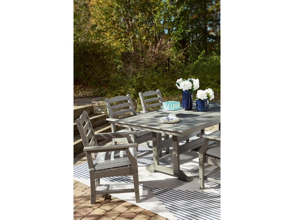 Signature Design by Ashley - Visola Outdoor RECT Dining Table w/UMB OPT in Gray - P802-625 veiw 2