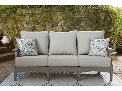Signature Design by Ashley - Visola Outdoor Sofa With Cushion in Gray - P802-838 veiw 2