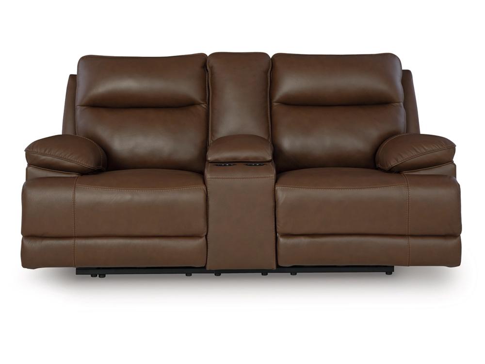 Signature Design by Ashley - VonRyan Pwr Rec Loveseat/Con/Adj Hdrst in Tobacco - U1040018 veiw 3