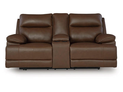 Signature Design by Ashley - VonRyan Pwr Rec Loveseat/Con/Adj Hdrst in Tobacco - U1040018 veiw 3
