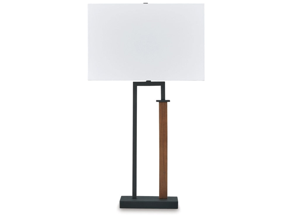 Signature Design by Ashley - Voslen Metal Table Lamp (Set of 2) in Black/Brown - L204554 veiw 1