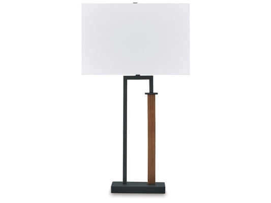 Signature Design by Ashley - Voslen Metal Table Lamp (Set of 2) in Black/Brown - L204554 veiw 1