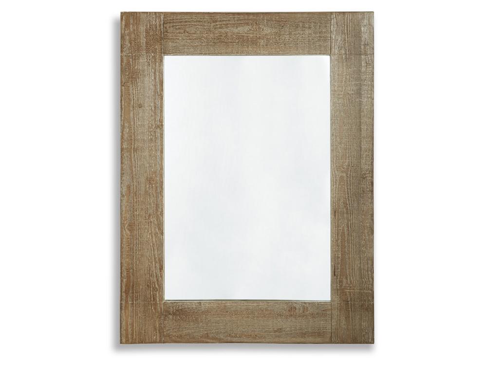 Signature Design by Ashley - Waltleigh Accent Mirror in Distressed Brown - A8010277 veiw 1