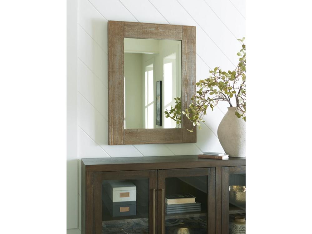 Signature Design by Ashley - Waltleigh Accent Mirror in Distressed Brown - A8010277 veiw 2