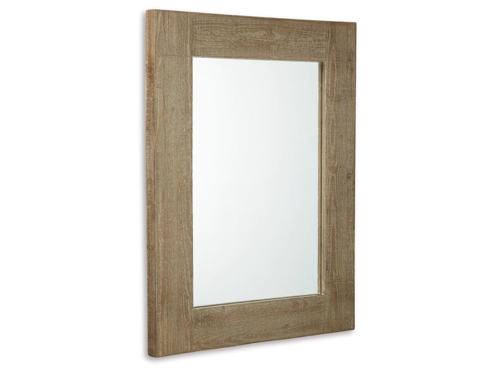 Signature Design by Ashley - Waltleigh Accent Mirror in Distressed Brown - A8010277 veiw 3