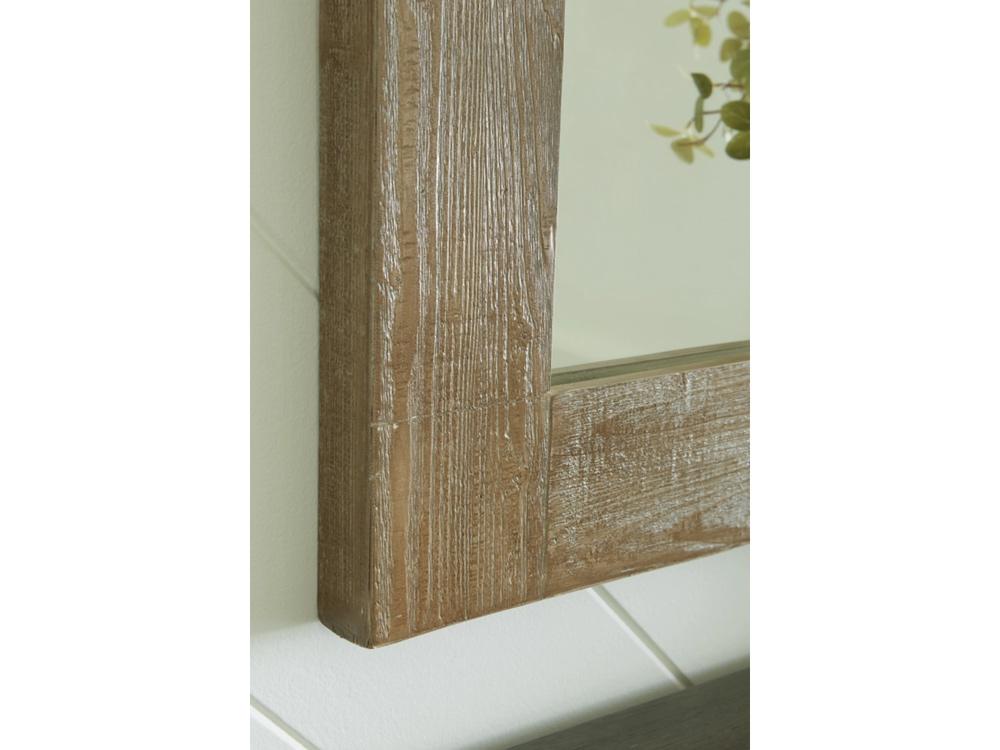 Signature Design by Ashley - Waltleigh Accent Mirror in Distressed Brown - A8010277 veiw 4