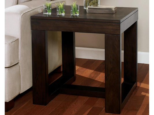 Signature Design by Ashley - Watson Square End Table in Dark Brown - T481-2 veiw 2
