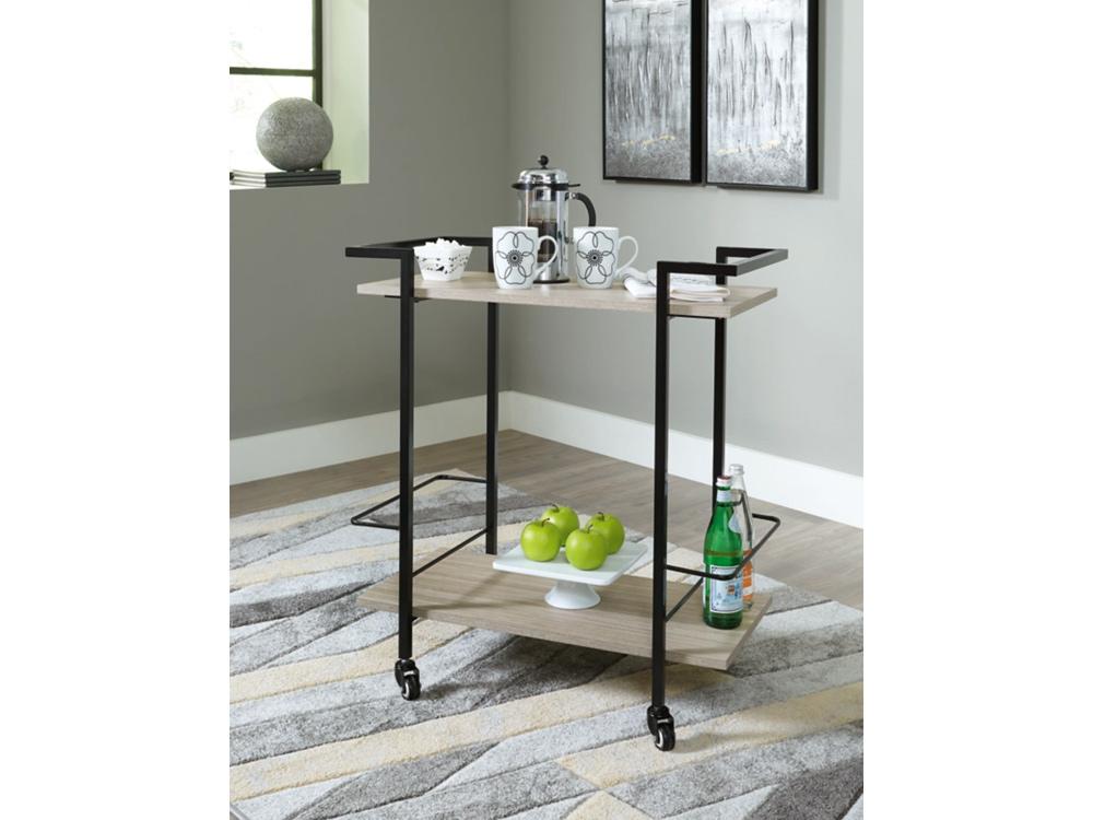 Signature Design by Ashley - Waylowe Bar Cart in Brown/Black - A4000389 veiw 2