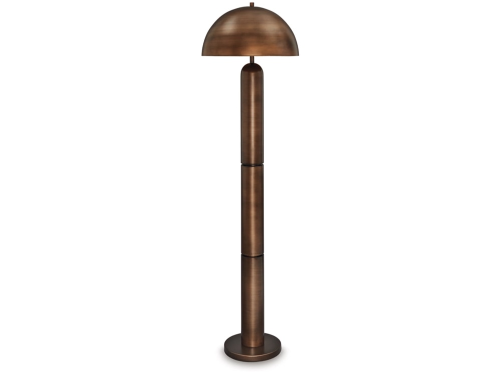 Signature Design by Ashley - Wendfield Metal Floor Lamp in Antique Copper Finish - L208431 veiw 1