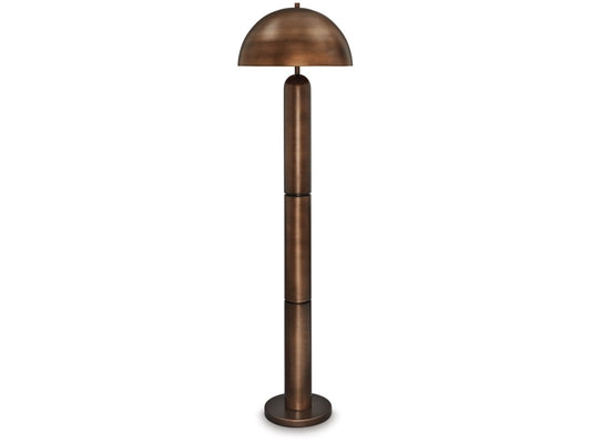 Signature Design by Ashley - Wendfield Metal Floor Lamp in Antique Copper Finish - L208431 veiw 1