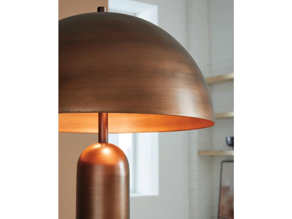Signature Design by Ashley - Wendfield Metal Floor Lamp in Antique Copper Finish - L208431 veiw 3