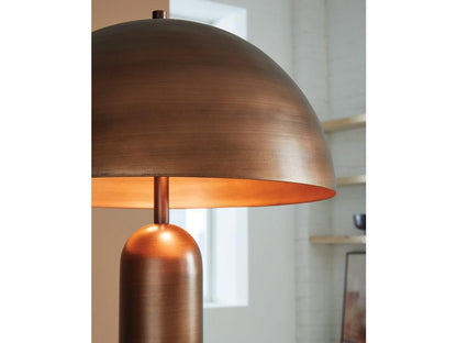 Signature Design by Ashley - Wendfield Metal Floor Lamp in Antique Copper Finish - L208431 veiw 3