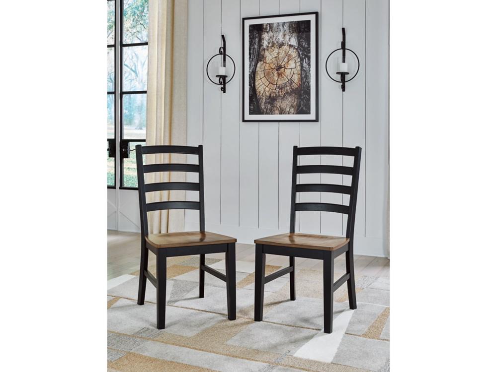 Signature Design by Ashley - Wildenauer Dining Room Side Chair (Set Of 2) in Brown/Black - D634-01 veiw 2