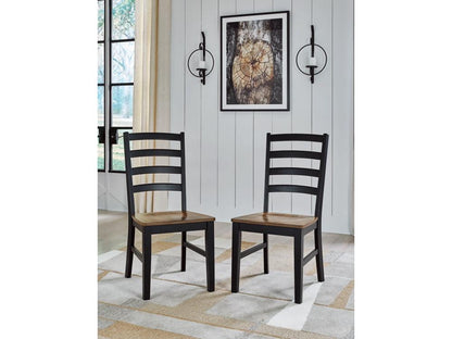 Signature Design by Ashley - Wildenauer Dining Room Side Chair (Set Of 2) in Brown/Black - D634-01 veiw 2