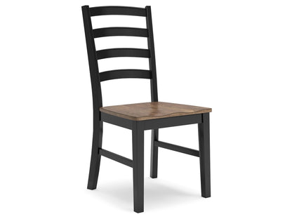 Signature Design by Ashley - Wildenauer Dining Room Side Chair (Set Of 2) in Brown/Black - D634-01 veiw 3