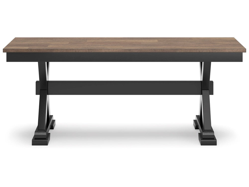 Signature Design by Ashley - Wildenauer Large Dining Room Bench in Brown/Black - D634-00 veiw 1