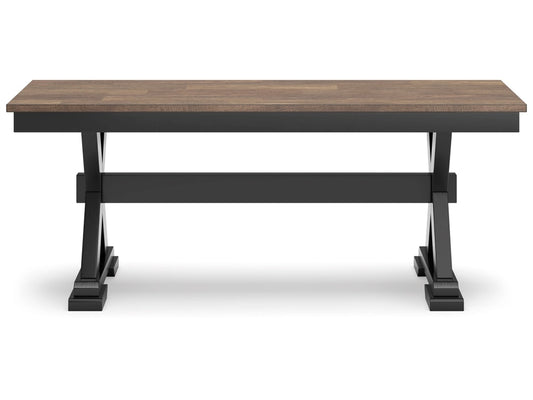 Signature Design by Ashley - Wildenauer Large Dining Room Bench in Brown/Black - D634-00 veiw 1