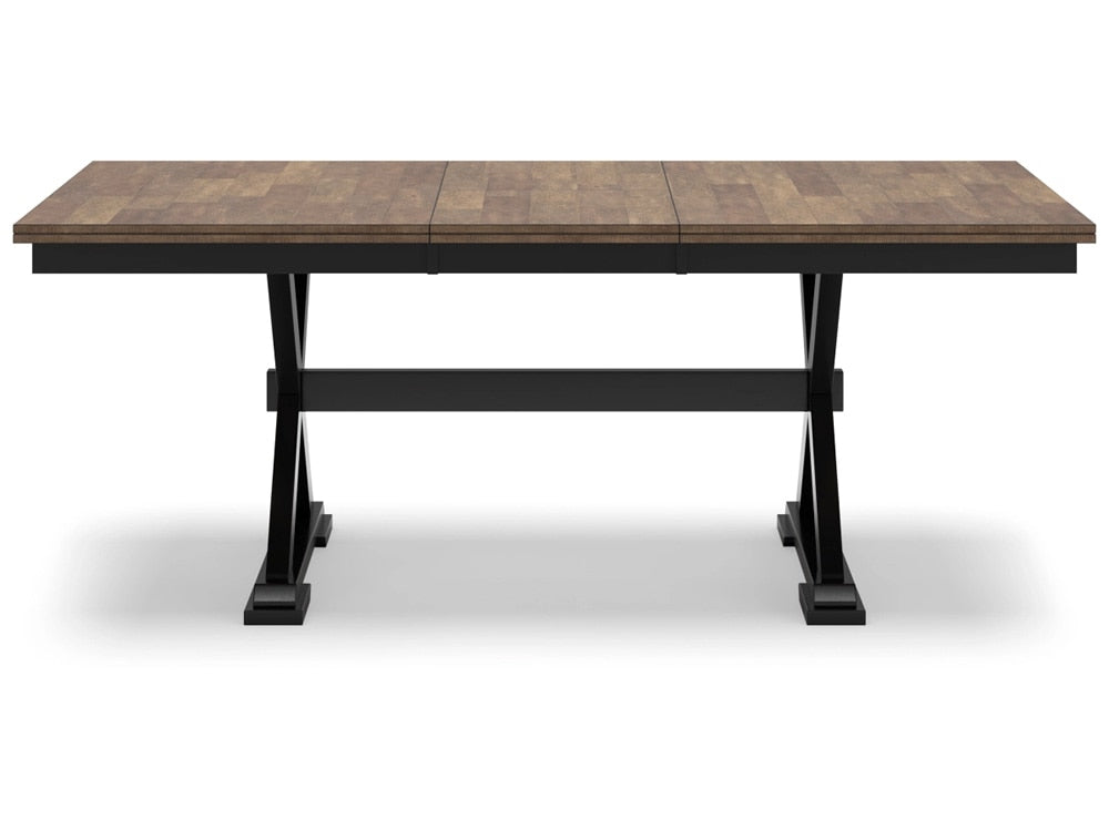 Signature Design by Ashley - Wildenauer Rect Dining Room Ext Table in Brown/Black - D634-35 veiw 1