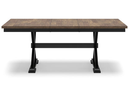 Signature Design by Ashley - Wildenauer Rect Dining Room Ext Table in Brown/Black - D634-35 veiw 1