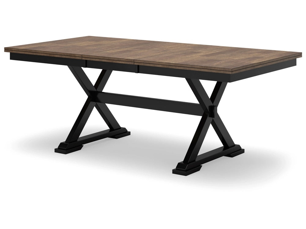 Signature Design by Ashley - Wildenauer Rect Dining Room Ext Table in Brown/Black - D634-35 veiw 3
