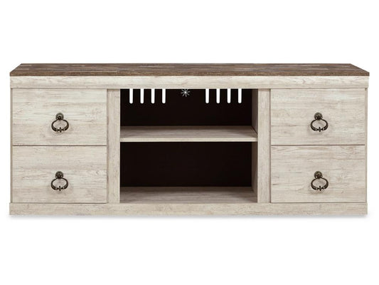Signature Design by Ashley - Willowton 60in TV Stand in Whitewash - EW0267-268 veiw 1