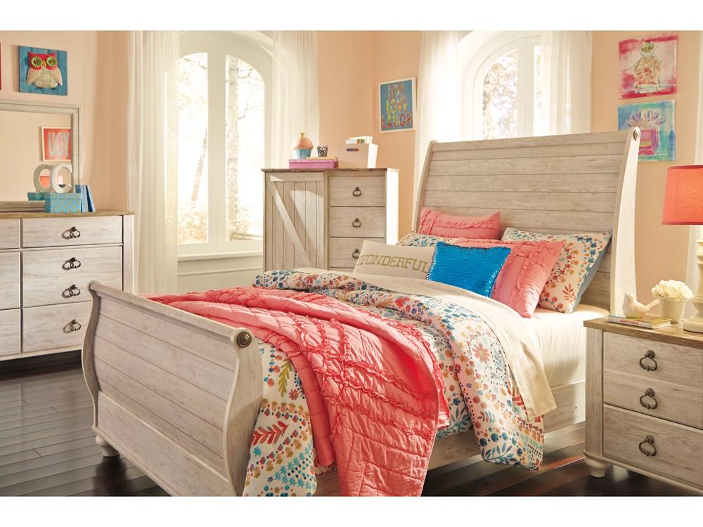 Signature Design by Ashley - Willowton Dressing Chest in Whitewash - B267-48 veiw 3