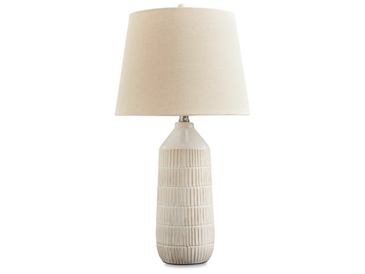 Signature Design by Ashley - Willport Ceramic Table Lamp (Set of 2) in Off White - L177994 veiw 1