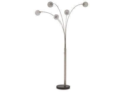 Signature Design by Ashley - Winter Metal Arc Lamp in Silver Finish - L725089 veiw 1