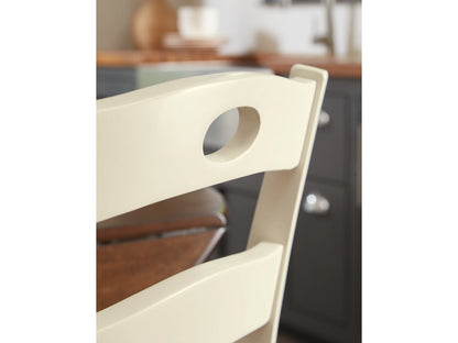 Signature Design by Ashley - Woodanville Dining Room Side Chair (Set Of 2) in White/Brown - D335-01 veiw 3