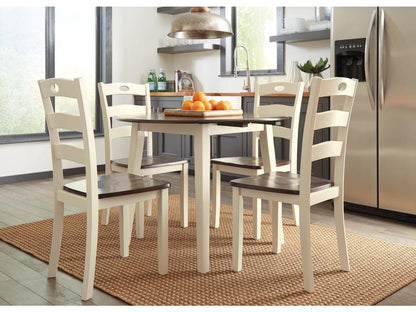 Signature Design by Ashley - Woodanville Dining Room Side Chair (Set Of 2) in White/Brown - D335-01 veiw 4