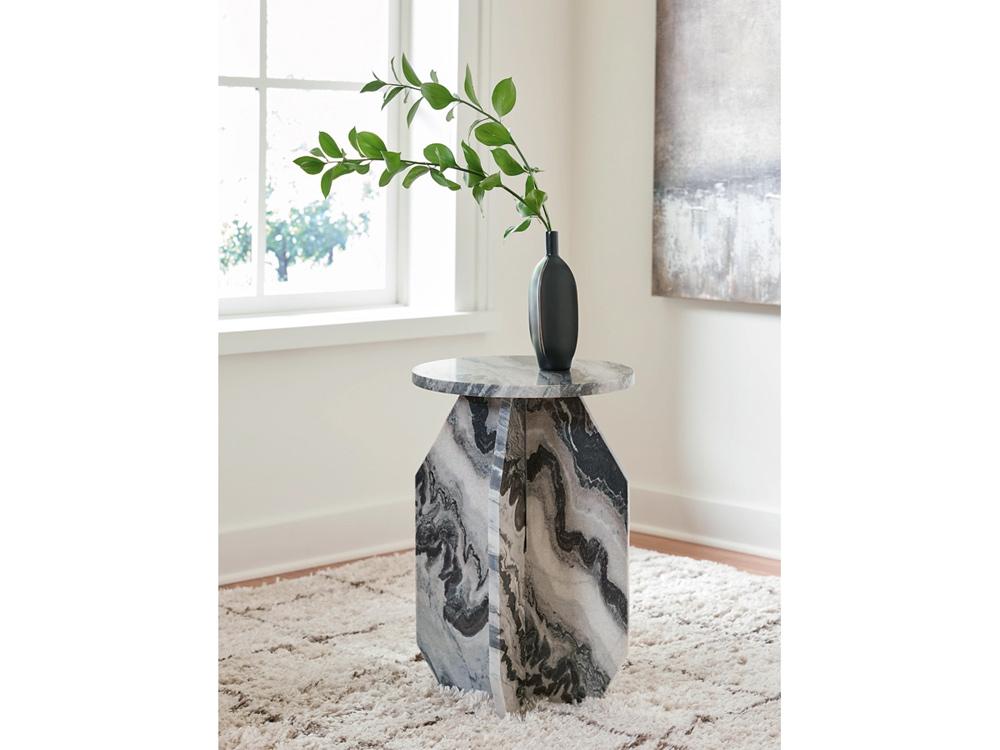 Signature Design by Ashley - Wrenlane Accent Table in White/Black - A4000646 veiw 2