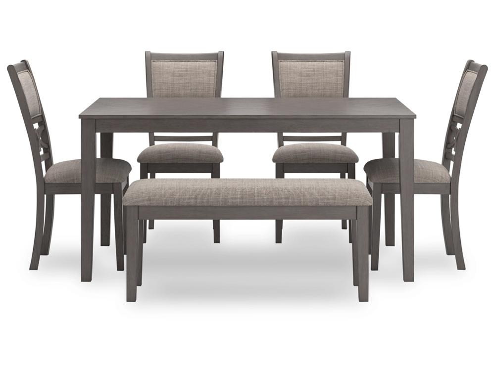 Signature Design by Ashley - Wrenning Dining Room Table (Set of 6) in Gray - D425-325 veiw 1