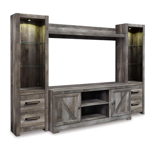 Signature Design by Ashley - Wynnlow 4 Piece Entertainment Center in Gray veiw 1