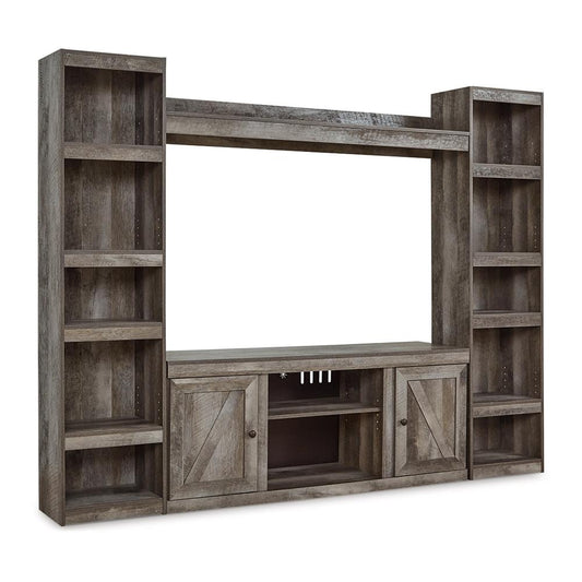 Signature Design by Ashley - Wynnlow 4-Piece Entertainment Center in Gray veiw 1