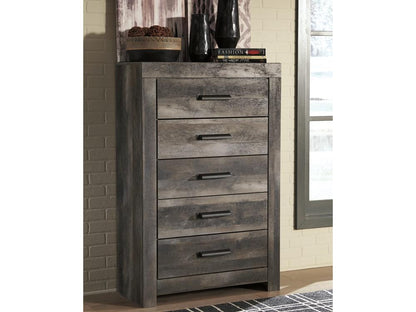 Signature Design by Ashley - Wynnlow Five Drawer Chest in Gray - B440-46 veiw 2