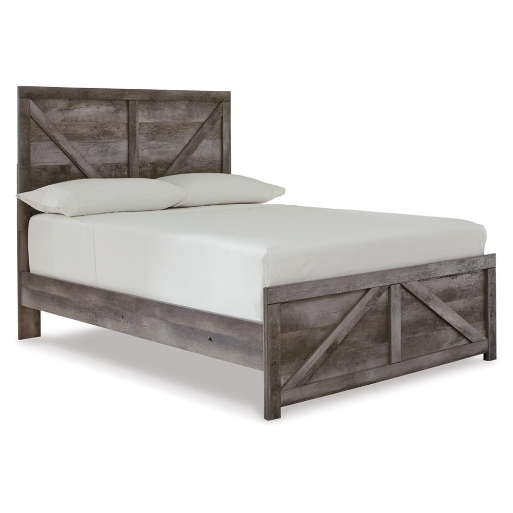 Signature Design by Ashley - Wynnlow Full Crossbuck Panel Bed in Gray veiw 1
