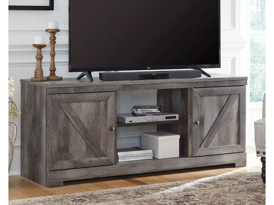 Signature Design by Ashley - Wynnlow LG TV Stand w/Fireplace Option in Gray - W440-68 veiw 2