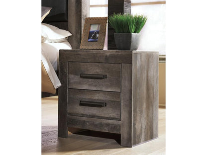 Signature Design by Ashley - Wynnlow Two Drawer Night Stand in Gray - B440-92 veiw 2