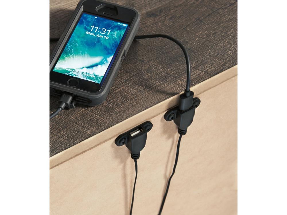 Signature Design by Ashley - Wynnlow Two Drawer Night Stand in Gray - B440-92 veiw 3